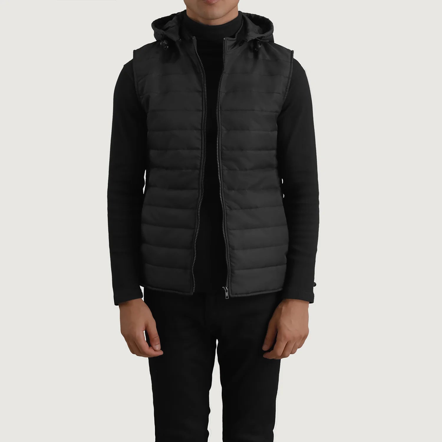 Mens black puffer gilet clearance