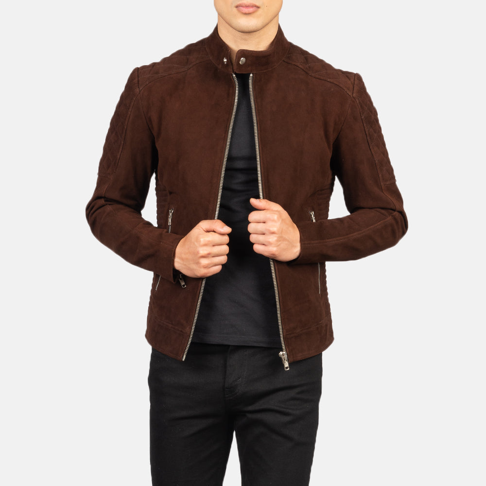 blouson daim homme vest daim