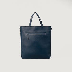 Sac fourre-tout en cuir bleu nuit The Poet