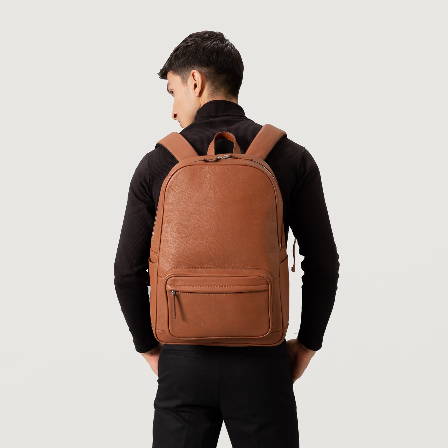 The Philos Brown Leather Backpack For Men Women The Jacket Maker
