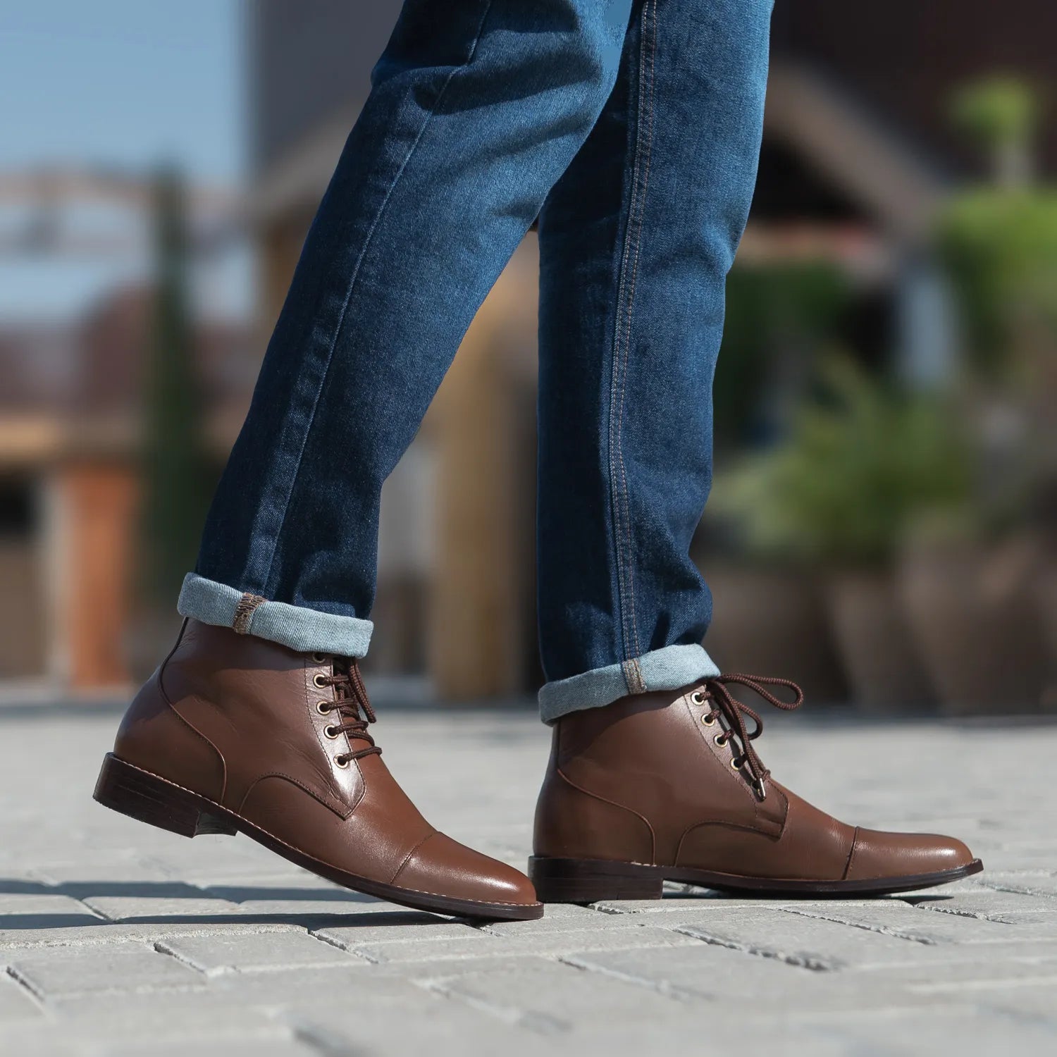 brown mens dress boot Knight Derby Leather Boots Color:CHALK AND BLACK STRIPE SHEIN PETITE Women's Yellow SS25FEBRUARY